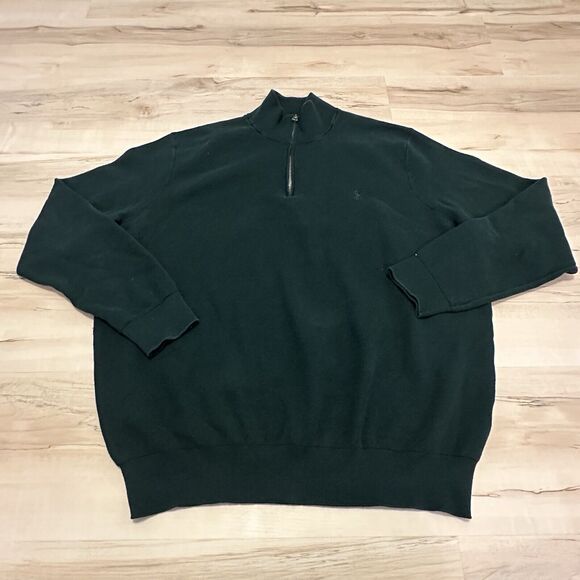Ralph Lauren Other - Polo by Ralph Lauren Men 2XLT Sweater 1/4 Zip Knit Long Sleeve Dark Green